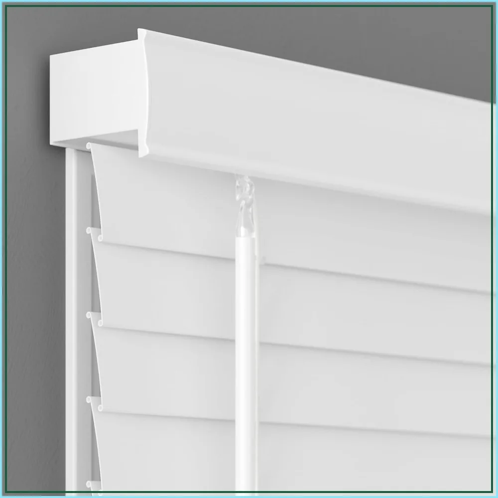 Cordless Faux Wood Blinds, 29" W x 48" L, White, Room Darkening for Indoor Windows
Cordless Faux Wood Blinds, 29" W x 48" L, White, Room Darkening for Indoor Windows