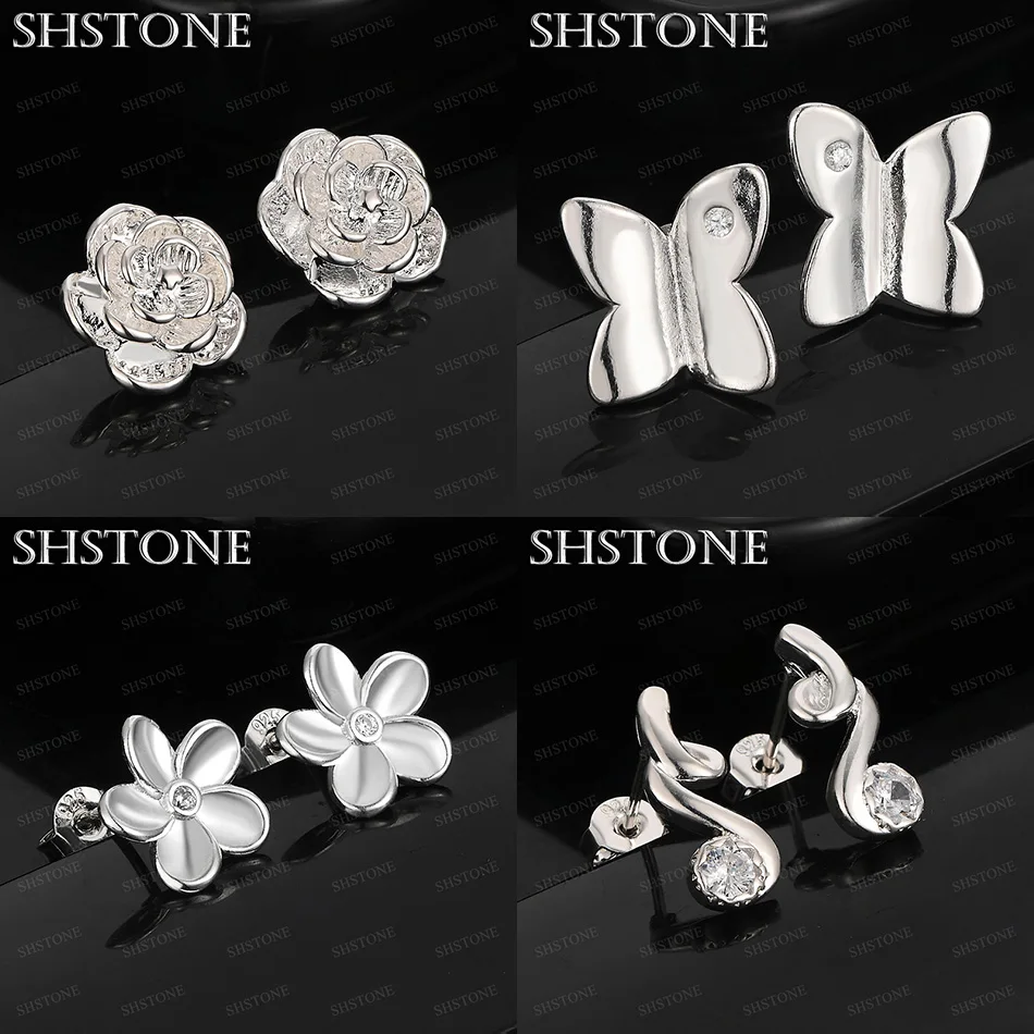 Classic Zircon 925 Sterling Silver Flower Butterfly Music Note Stud Earrings Lady Birthday Party Pretty Jewelry Gift Accessories
Classic Zircon 925 Sterling Silver Flower Butterfly Music Note Stud Earrings Lady Birthday Party Pretty Jewelry Gift Accessories