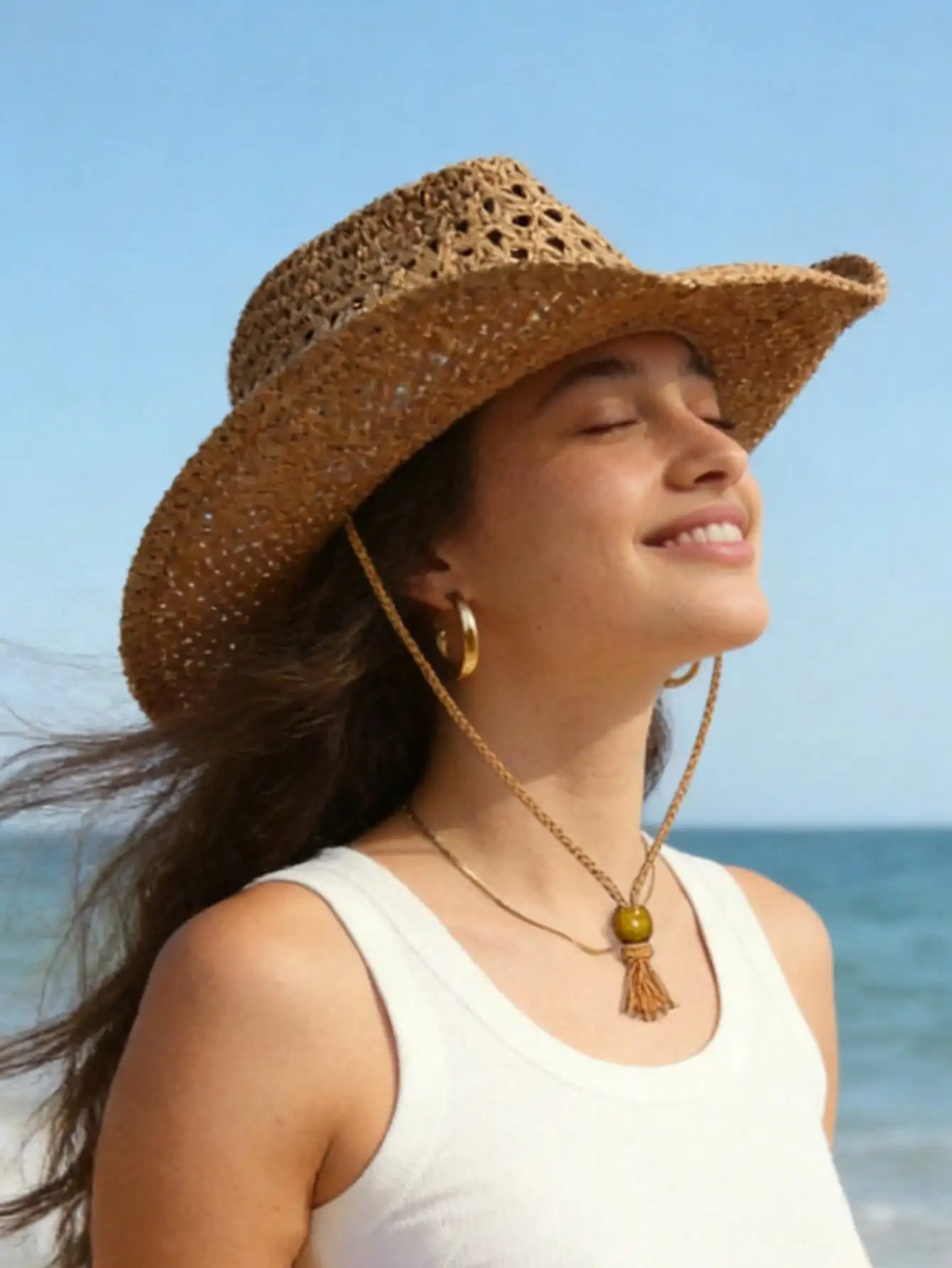 1pc Women's Fashionable Summer Beach Sun Hat
1pc Women's Fashionable Summer Beach Sun Hat