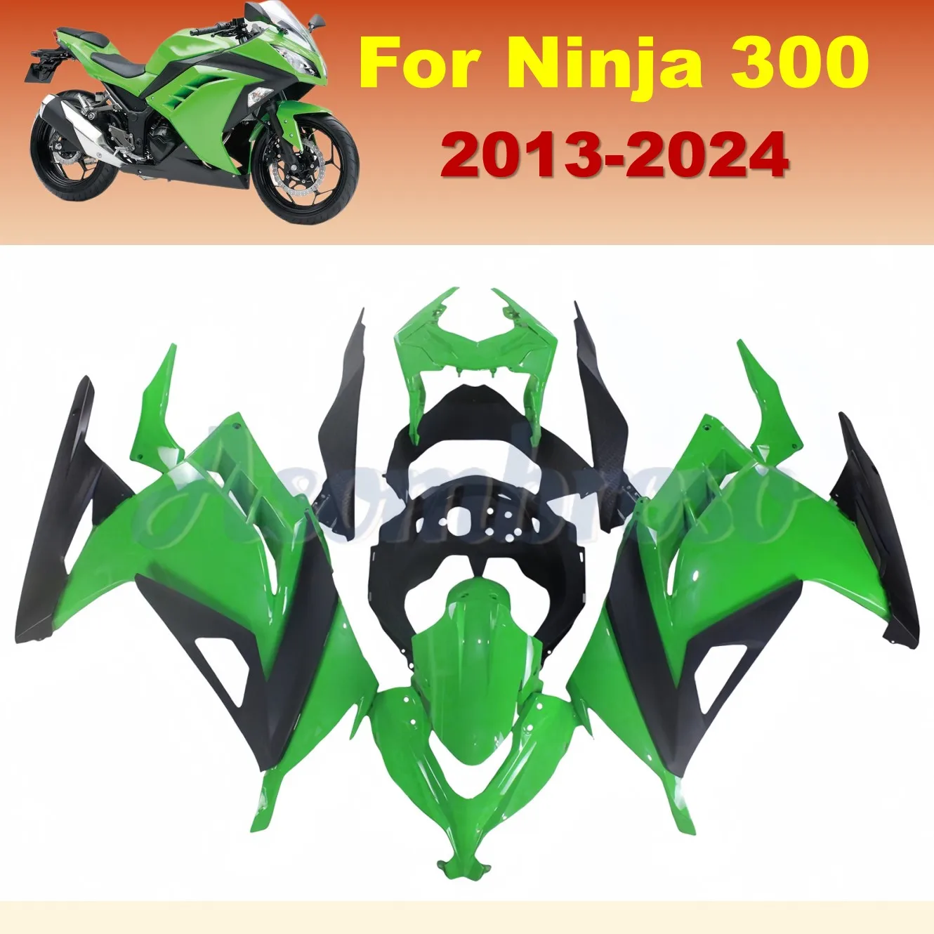 ABS Full Fairings for Ninja300 2013-2024 2017 EX300 Ninja 300 Motorcycle Accessories Green Black Bodywork Injection Panel Kit
ABS Full Fairings for Ninja300 2013-2024 2017 EX300 Ninja 300 Motorcycle Accessories Green Black Bodywork Injection Panel Kit