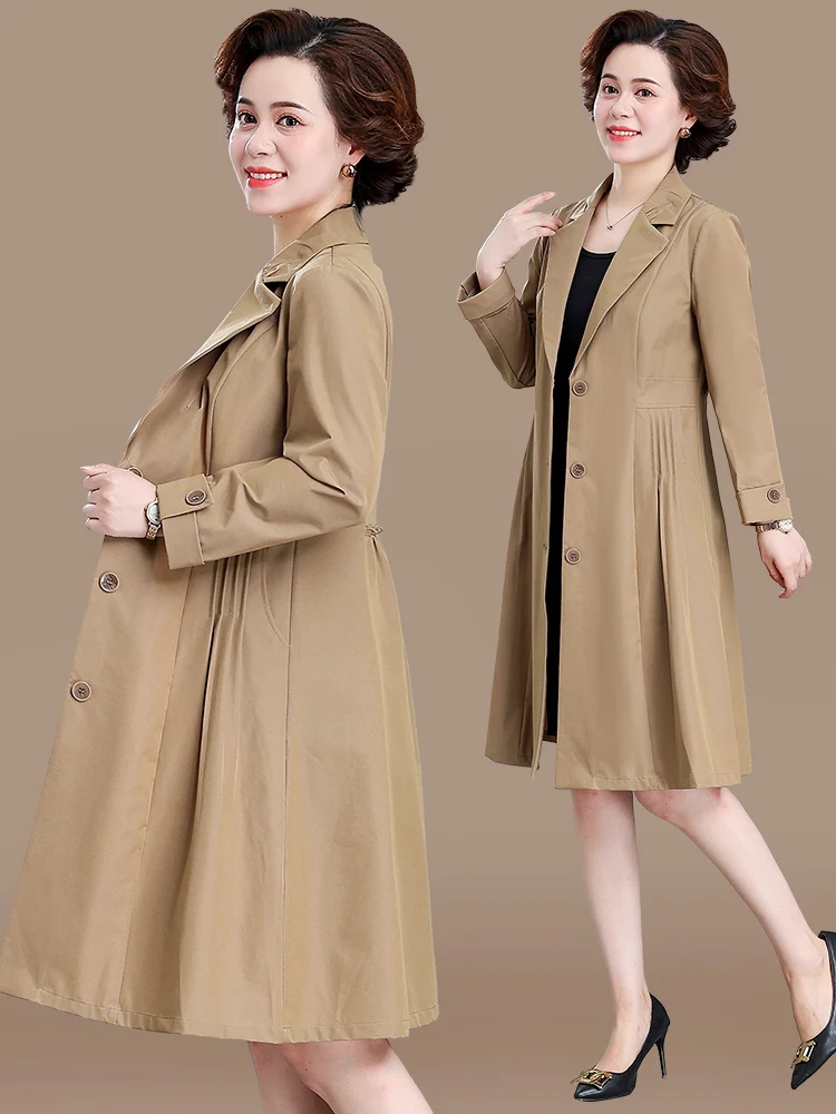 Модное демисезонное пальто средней длины для женщин среднего возраста, с широким поясом, весенне-осенняя ветровка, новинка
Модное демисезонное пальто средней длины для женщин среднего возраста, с широким поясом, весенне-осенняя ветровка, новинка