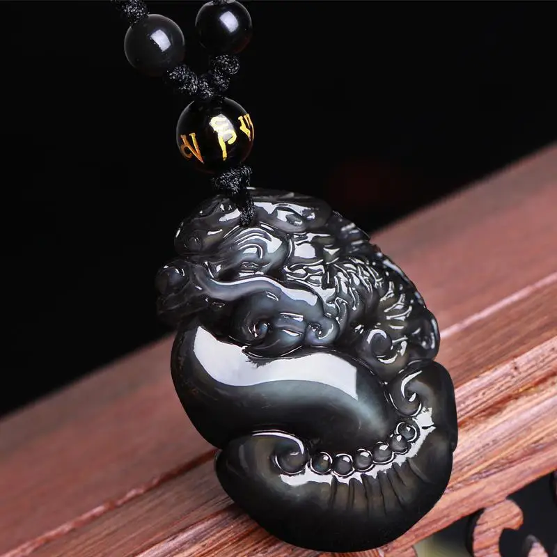 Blessing Natural Obsidian Pixiu Pendant Necklace, Men's and Women's Necklace, Actress Pendant Jewelry
Blessing Natural Obsidian Pixiu Pendant Necklace, Men's and Women's Necklace, Actress Pendant Jewelry