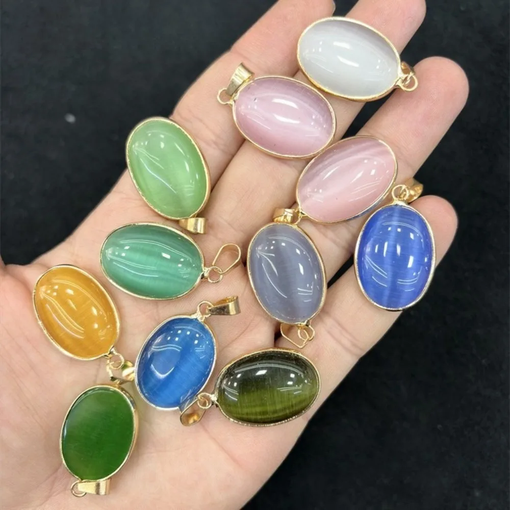 Wholesale 10pcs/lot Fashion Cat Eye Stone 18x25mm Oval Gold Connector Pendant for Jewelry Making Supplies DIY Necklace Earrings
Wholesale 10pcs/lot Fashion Cat Eye Stone 18x25mm Oval Gold Connector Pendant for Jewelry Making Supplies DIY Necklace Earrings