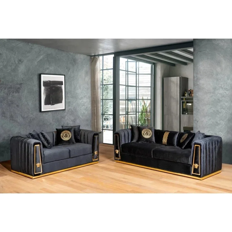 Sofa Set Stainless Steel Frame Sofa Velvet Tufted Sofa Living Room
Sofa Set Stainless Steel Frame Sofa Velvet Tufted Sofa Living Room