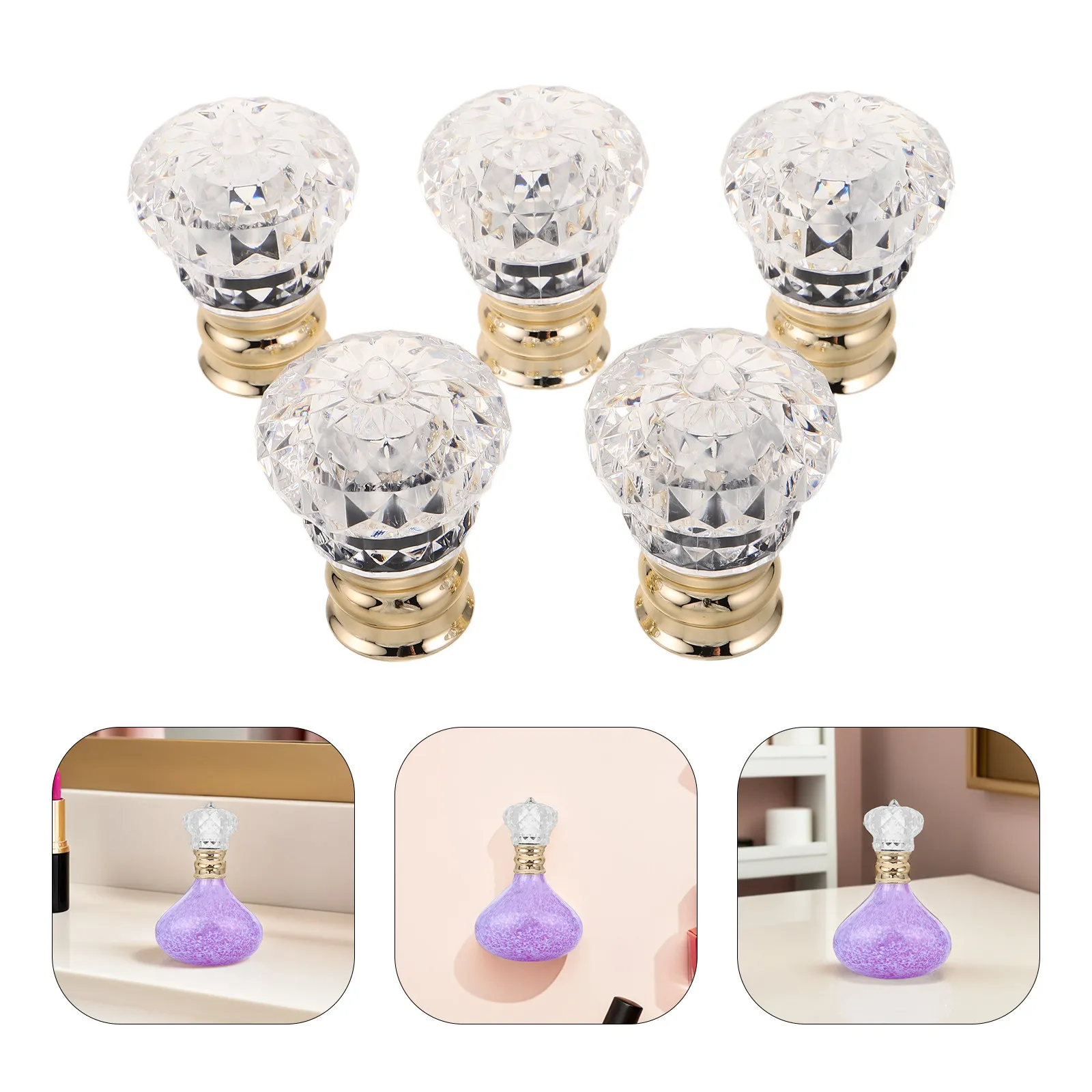 5Pcs Perfume Bottle Spray Cap Replacement Set 15Mm Neck Size Press on Mist Spray Top Acrylic Decorative Perfume Bottle Cap Lid
5Pcs Perfume Bottle Spray Cap Replacement Set 15Mm Neck Size Press on Mist Spray Top Acrylic Decorative Perfume Bottle Cap Lid