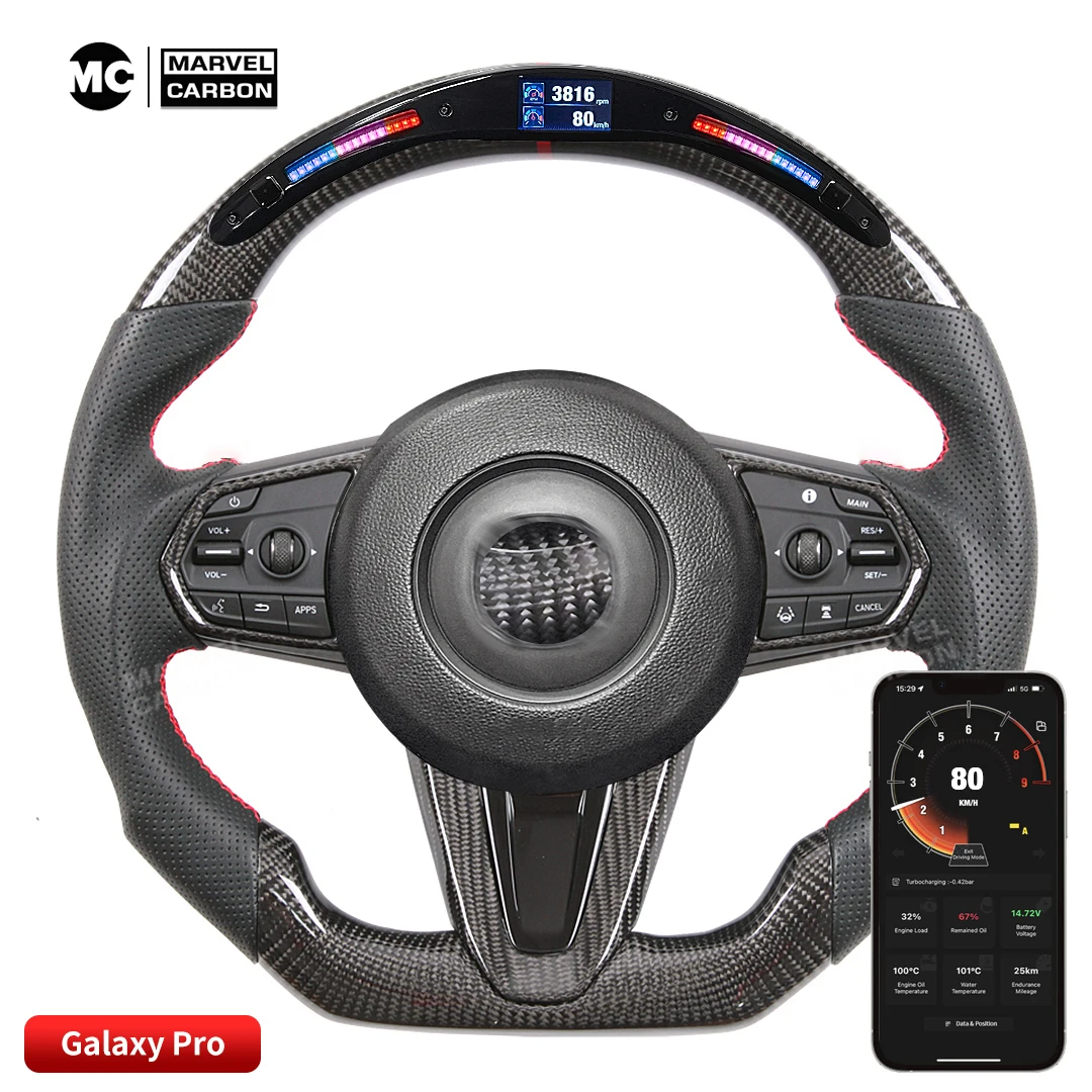 LED Steering Wheel Galaxy Pro Display Compatible for Acura RDX 2019- 2022 100% Real Carbon Fiber Perforated Leather
LED Steering Wheel Galaxy Pro Display Compatible for Acura RDX 2019- 2022 100% Real Carbon Fiber Perforated Leather