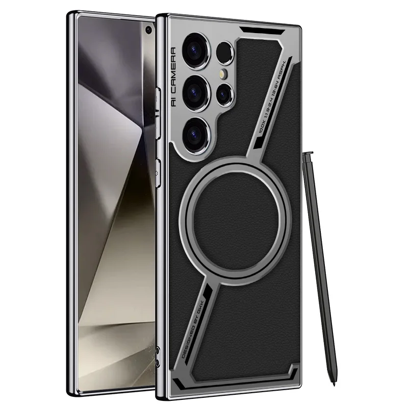 For Samsung Galaxy S24 Ultra +Leather plating Case Z-shaped magnetic wireless charging anti drop cases Drop Protection Co
For Samsung Galaxy S24 Ultra +Leather plating Case Z-shaped magnetic wireless charging anti drop cases Drop Protection Co