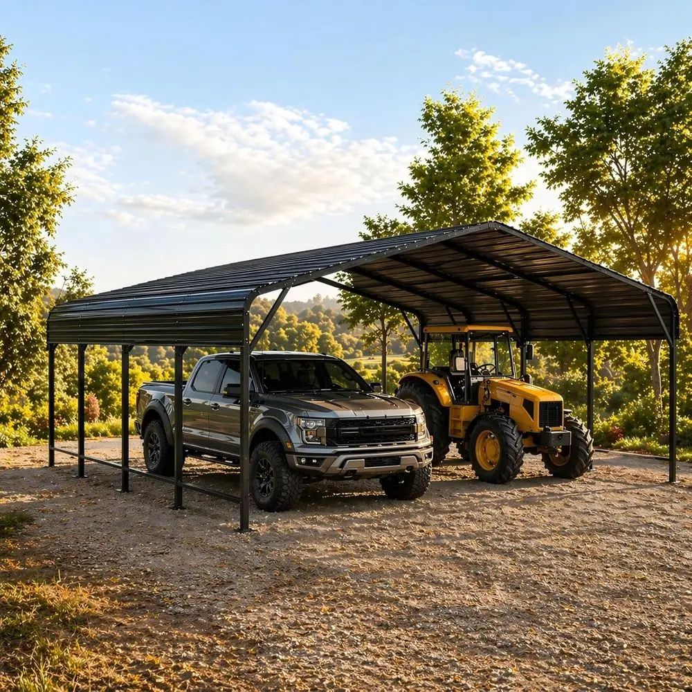 20x20 Galvanized Steel Carport for Heavy-Duty Outdoor Vehicle Protection
20x20 Galvanized Steel Carport for Heavy-Duty Outdoor Vehicle Protection