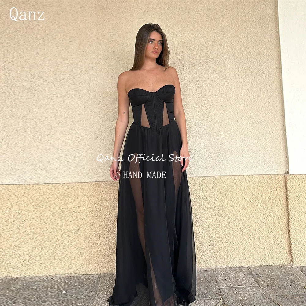 Qanz Elegant Chiffon Prom Dress Long A Line Brown with Scarf Illusion Evening Party Gown Women Formal Occasion Dresse Customized
Qanz Elegant Chiffon Prom Dress Long A Line Brown with Scarf Illusion Evening Party Gown Women Formal Occasion Dresse Customized