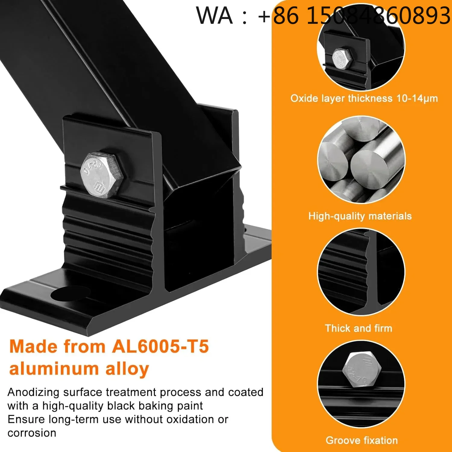 Front Rear Leg Adjustable Aluminum PV Mount Kit, Flat & Inclined Roof Dual-Use Solar Accessories, Universal Parts for Multi-Styl
Front Rear Leg Adjustable Aluminum PV Mount Kit, Flat & Inclined Roof Dual-Use Solar Accessories, Universal Parts for Multi-Styl