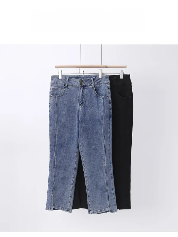 plus Size Women's Casual High Waist Denim Cloud Elastic Pants Slit Long Trousers Summer Slimming Loose Fit Blue Cotton Blend
plus Size Women's Casual High Waist Denim Cloud Elastic Pants Slit Long Trousers Summer Slimming Loose Fit Blue Cotton Blend