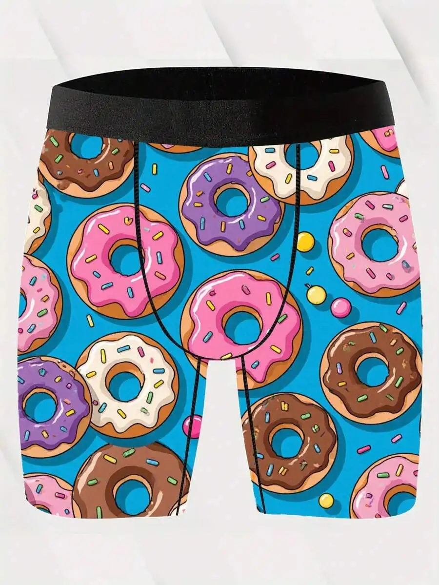 Mens Donut Print Boxer Briefs Colorful Sprinkles Blue Background Breathable Casual Underwear
Mens Donut Print Boxer Briefs Colorful Sprinkles Blue Background Breathable Casual Underwear