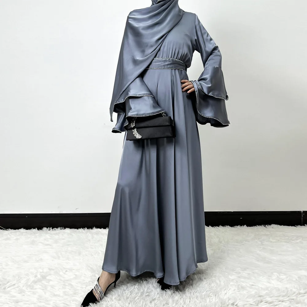 New fashion diamond strip big horn sleeve long connecting skirt robe ethnic clothing simple temperament elegant vacation style h
New fashion diamond strip big horn sleeve long connecting skirt robe ethnic clothing simple temperament elegant vacation style h