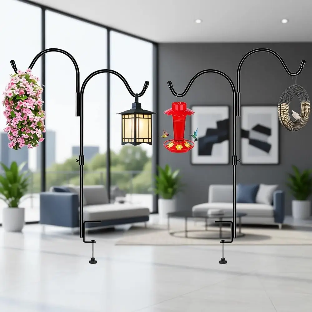 35 Double Deck Hook & Railing, 2-Pack, Strong Clamp for Bird Feeders, Lanterns, Wind Chimes, and Plant Baskets
35 Double Deck Hook & Railing, 2-Pack, Strong Clamp for Bird Feeders, Lanterns, Wind Chimes, and Plant Baskets