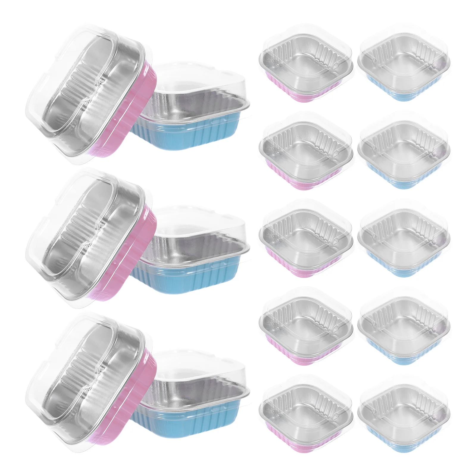 20 Sets 100ml Mini Cake Pans Aluminum Foil Baking Mold Lids Stackable Oven Safe Microwave Pan Containers
20 Sets 100ml Mini Cake Pans Aluminum Foil Baking Mold Lids Stackable Oven Safe Microwave Pan Containers
