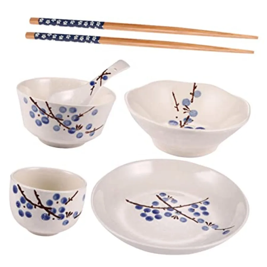 Japanese Dinnerware Set for Single Household Tableware 6-Piece Ceramic Tableware Set Including Bowl Plate Cup Dish Spoon Chopst
Japanese Dinnerware Set for Single Household Tableware 6-Piece Ceramic Tableware Set Including Bowl Plate Cup Dish Spoon Chopst