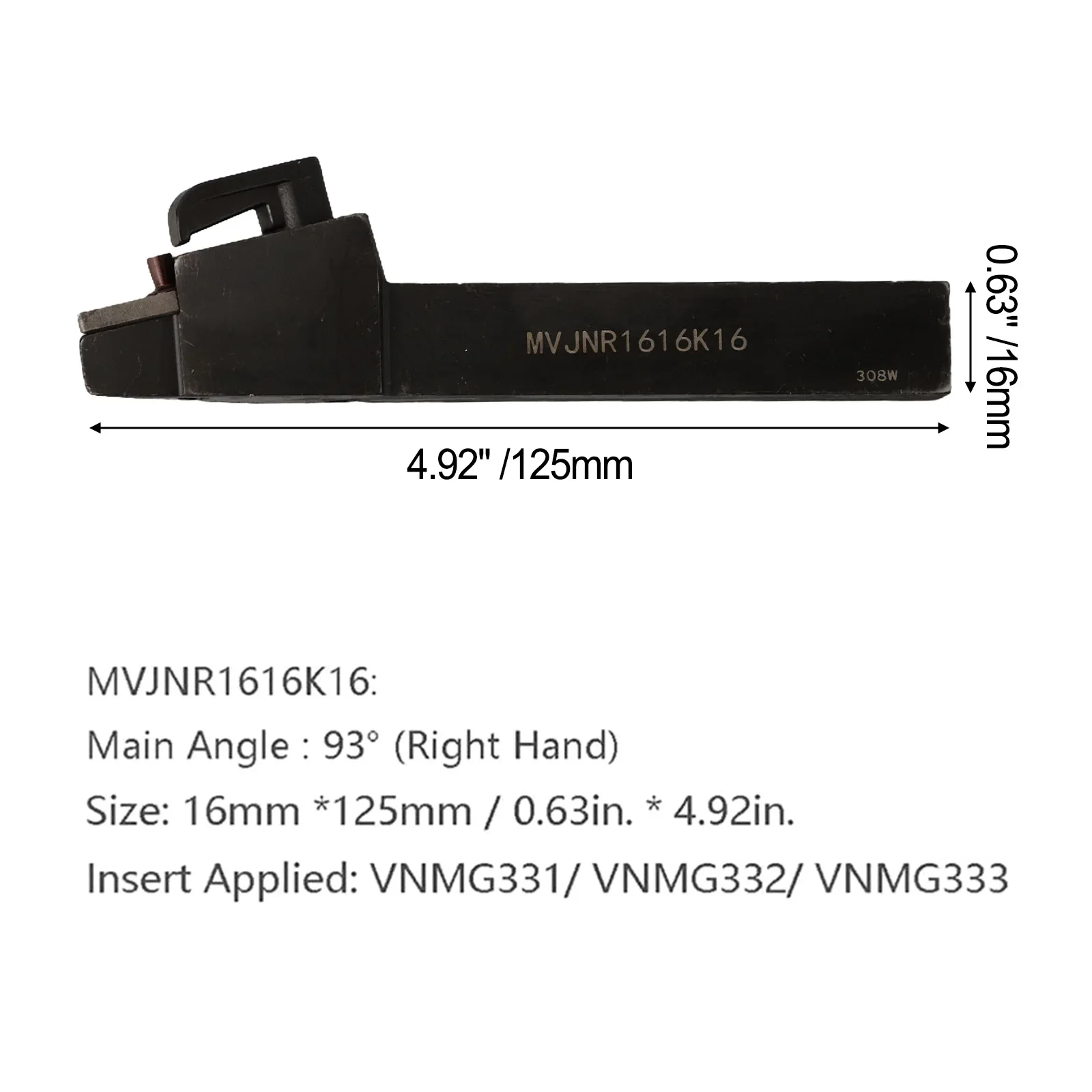Turning Tool Holder Lathe External MVJNR1616H16 16mm Carbide Insert For Finishing For Semi-finishing Practical
Turning Tool Holder Lathe External MVJNR1616H16 16mm Carbide Insert For Finishing For Semi-finishing Practical