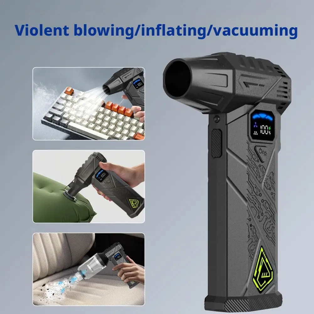 Турбинный фен, мощный бесщеточный турбовентилятор, беспроводная электрическая воздушная тряпка для клавиатуры, очистка автомобильных вентиляционных отверстий
Турбинный фен, мощный бесщеточный турбовентилятор, беспроводная электрическая воздушная тряпка для клавиатуры, очистка автомобильных вентиляционных отверстий