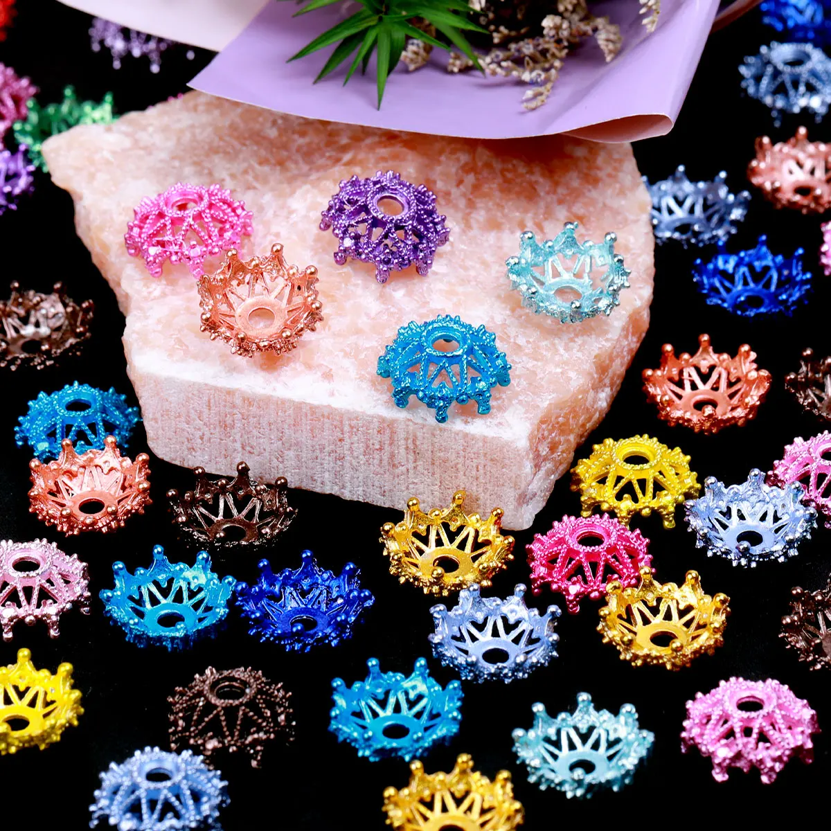 20pcs Random Color Flower Clap Alloy Beads Charms 2.5mm Hole Beads For Pen Jewelry Keychain DIY Bead Assortments
20pcs Random Color Flower Clap Alloy Beads Charms 2.5mm Hole Beads For Pen Jewelry Keychain DIY Bead Assortments