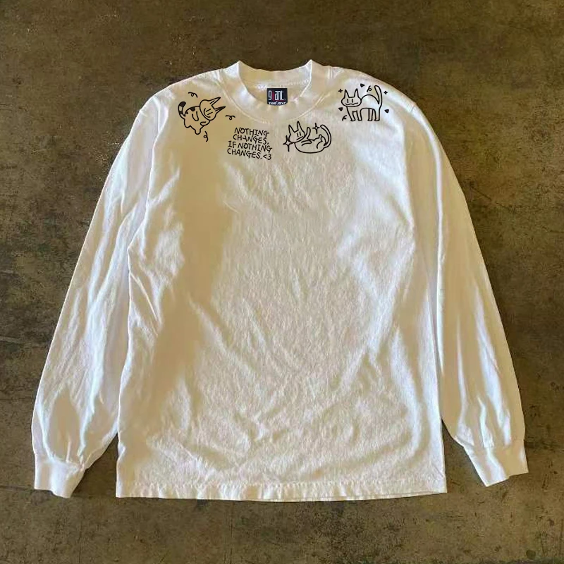 Heavyweight Pure Cotton Long Sve American Sle T-irt Casual Lazy Vintage Top for Men Women Kids Comfortable Loose Fit
Heavyweight Pure Cotton Long Sve American Sle T-irt Casual Lazy Vintage Top for Men Women Kids Comfortable Loose Fit