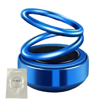 Solar Energy Car Aromatherapy Air Freshener Double Ring Rotary Dashboard Decoration Ornament Environmental Auto Diffuser Perfume