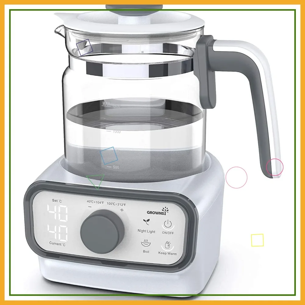 Электрический чайник 1,3 л с ЖК-дисплеем, таймером и точным контролем температуры для приготовления смесей, кофе, чая - мгновенный подогреватель детского питания
Электрический чайник 1,3 л с ЖК-дисплеем, таймером и точным контролем температуры для приготовления смесей, кофе, чая - мгновенный подогреватель детского питания