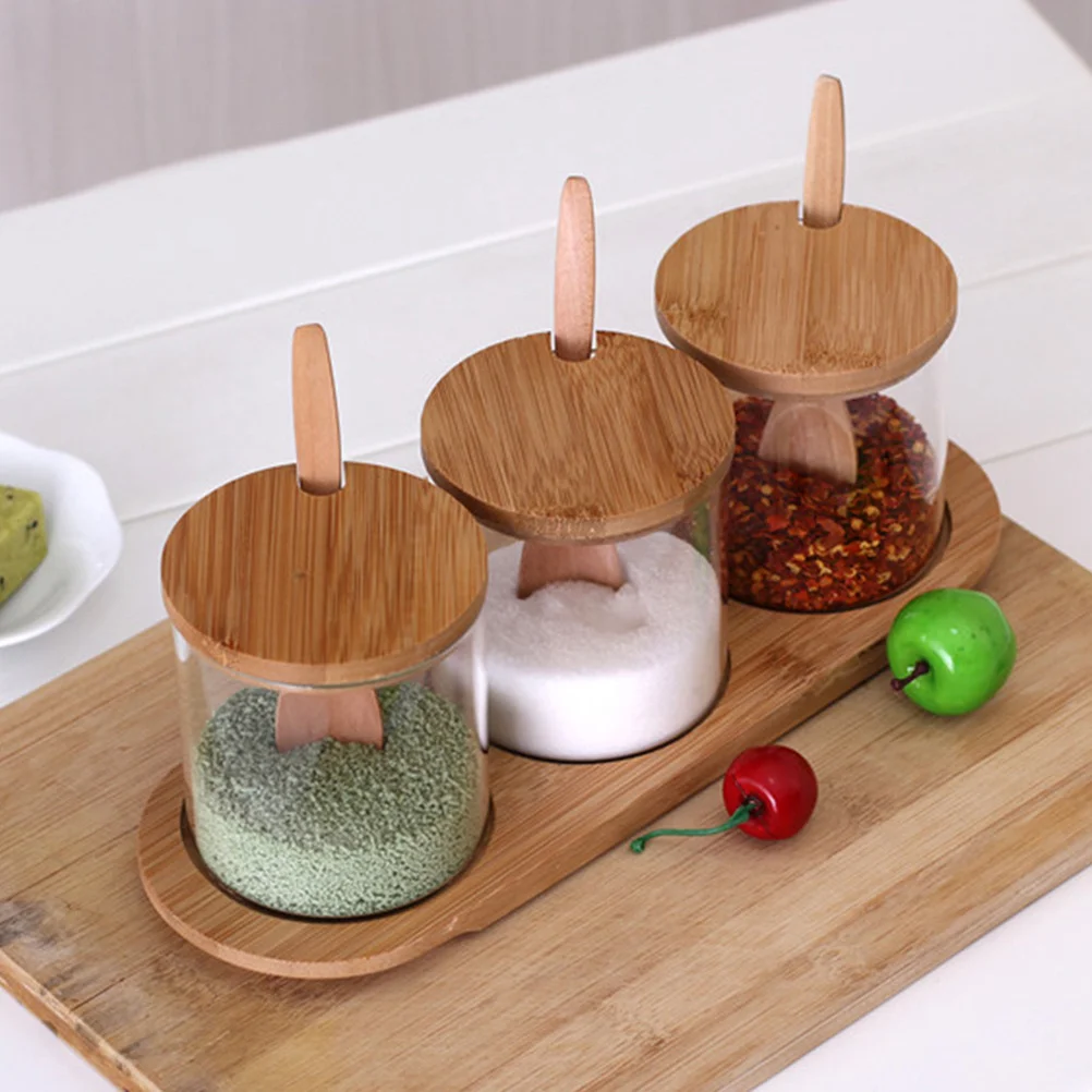 3Pcs Seasoning Box Glass Clear Container Spice Pot Set Kitchen Countertop Storage for Salt Pepper Sugar Curry Chili
3Pcs Seasoning Box Glass Clear Container Spice Pot Set Kitchen Countertop Storage for Salt Pepper Sugar Curry Chili