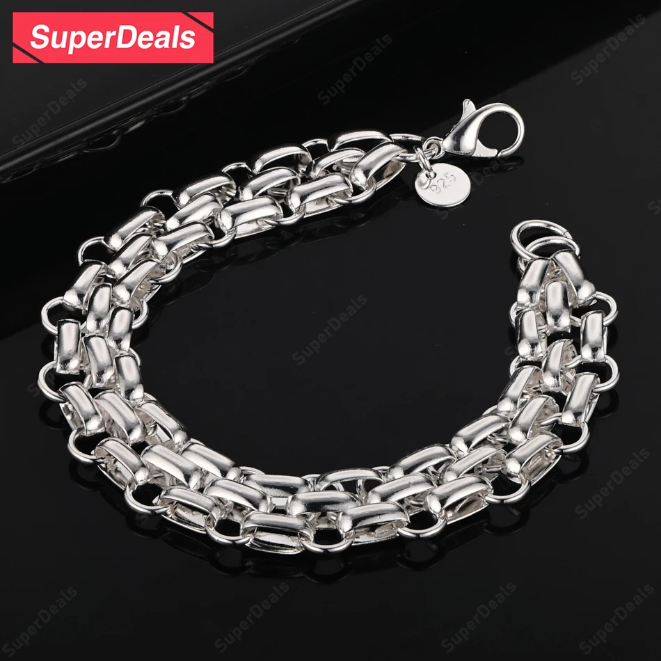 SuperDeals Women 925 Sterling Silver Bracelet Male Fashion Trend Jewelry Popular Accessories Lady Engagement Party Wedding Gift
SuperDeals Women 925 Sterling Silver Bracelet Male Fashion Trend Jewelry Popular Accessories Lady Engagement Party Wedding Gift
