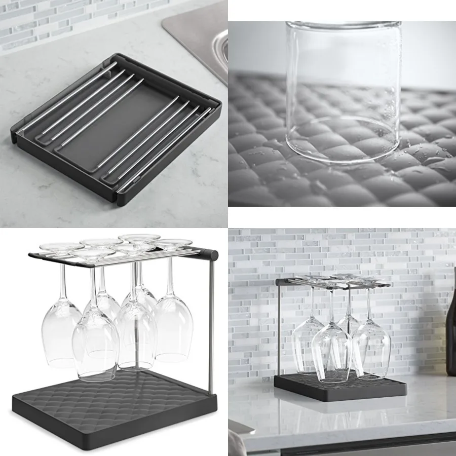 K-8628-CHR Wine Glass Drying Rack, Wine Glasses Rack Organizer, Folding Drying Rack for 6 Wine Glasses, Charcoal
K-8628-CHR Wine Glass Drying Rack, Wine Glasses Rack Organizer, Folding Drying Rack for 6 Wine Glasses, Charcoal