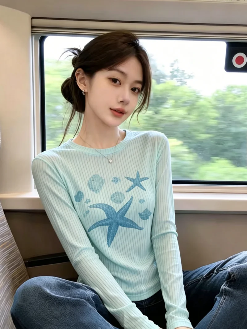 Summer New Style Women's Long Sleeve T-shirt Self-retention Model Gentle Star Print Anti-aging Sunshade Korean Version Straig...
Summer New Style Women's Long Sleeve T-shirt Self-retention Model Gentle Star Print Anti-aging Sunshade Korean Version Straig...
