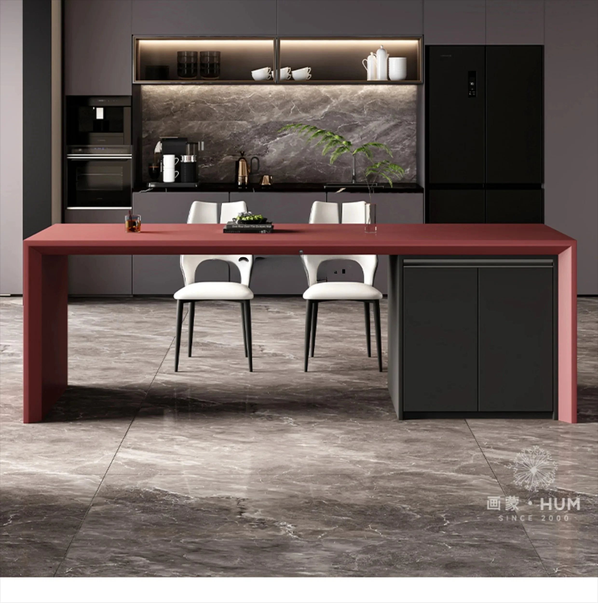 A57 Integrated household rock slab mid-island can be customized multi-functional open kitchen bar
A57 Integrated household rock slab mid-island can be customized multi-functional open kitchen bar