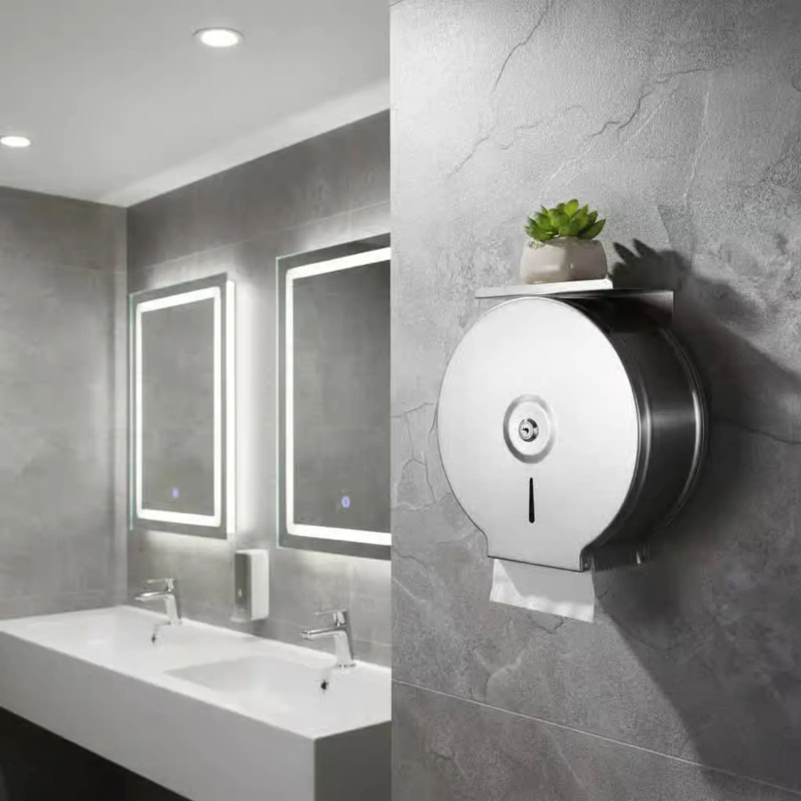 Stainless Steel Tissue Box Sturdy Duty Jumbo Roll Toilet Paper Dispenser Wall Mounted Tissue Dispenser Waterproof for Restaurant
Stainless Steel Tissue Box Sturdy Duty Jumbo Roll Toilet Paper Dispenser Wall Mounted Tissue Dispenser Waterproof for Restaurant