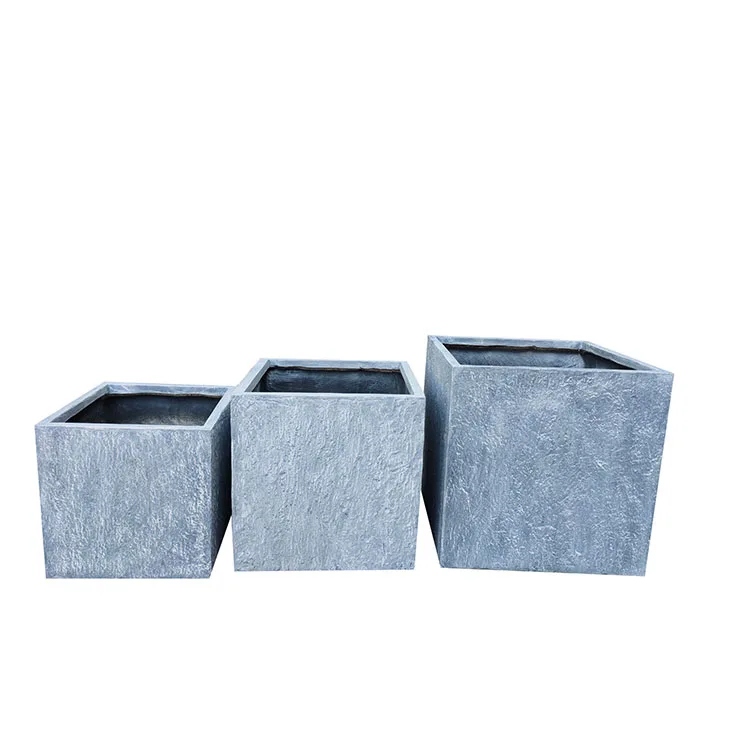 light weight durable large square stone surface plant pot for project Decoration
light weight durable large square stone surface plant pot for project Decoration