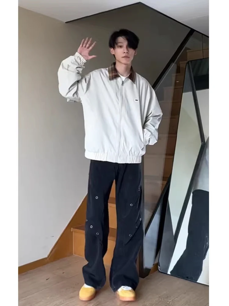 Autumn New Sle Double-Sided Vintage Jaet American Cleanfit ort Baseball irt Men's Trendy Outerwear Windproof Polyester
Autumn New Sle Double-Sided Vintage Jaet American Cleanfit ort Baseball irt Men's Trendy Outerwear Windproof Polyester