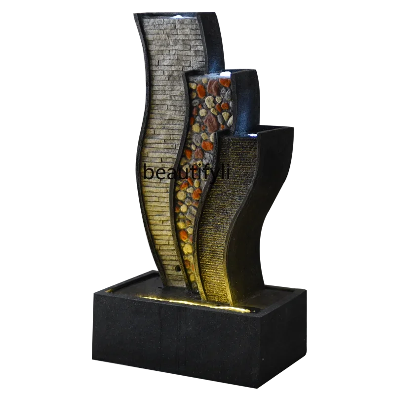 Creative home furnishings Living room, fountain water feature Feng Shui wheel indoor water curtain wall ornament housewarming H
Creative home furnishings Living room, fountain water feature Feng Shui wheel indoor water curtain wall ornament housewarming H