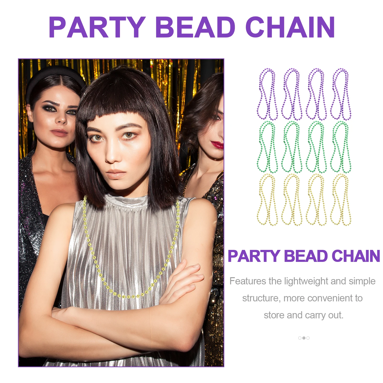 12 Pcs Necklace Bead Chain Decoration Carnival Accessories Dress up Beaded Necklaces Beads Ethnic Style
12 Pcs Necklace Bead Chain Decoration Carnival Accessories Dress up Beaded Necklaces Beads Ethnic Style