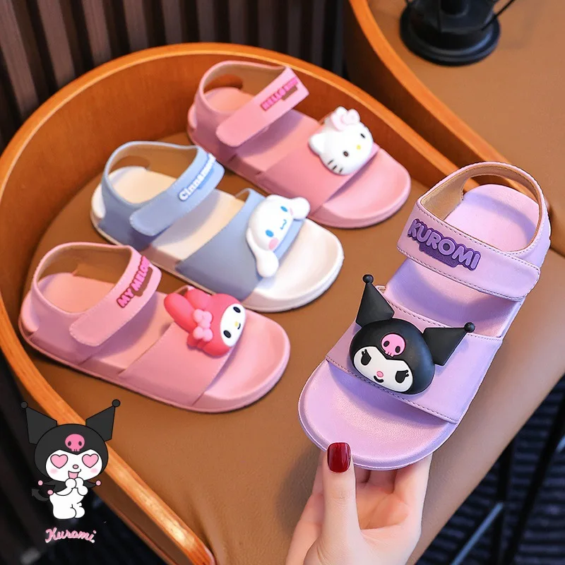 Summer Children's Cool Slippers Cute Cartoon Kuromi Children's Shoes Outdoor Anti Slip And Wear-resistant Baby Shoes
Summer Children's Cool Slippers Cute Cartoon Kuromi Children's Shoes Outdoor Anti Slip And Wear-resistant Baby Shoes