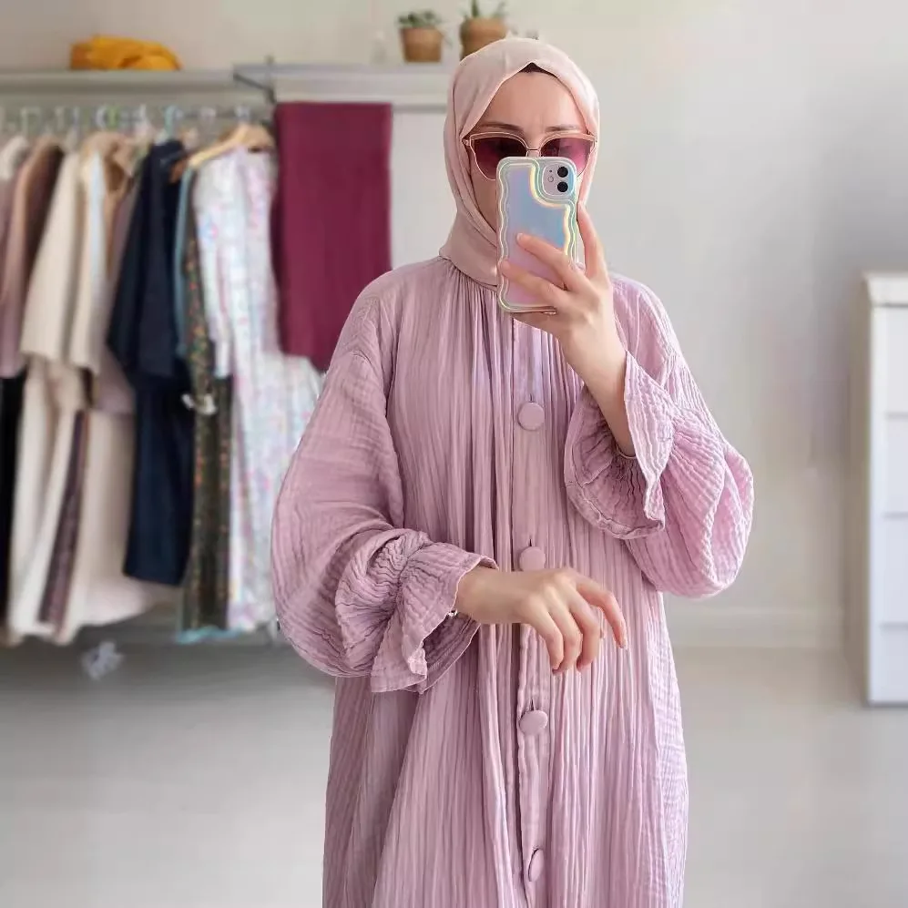Fashion Muslim Cotton Dresses Women Long Maxi Summer Ladies New Soft Crumpled Dress Beautiful Versatile Dress for Women
Fashion Muslim Cotton Dresses Women Long Maxi Summer Ladies New Soft Crumpled Dress Beautiful Versatile Dress for Women