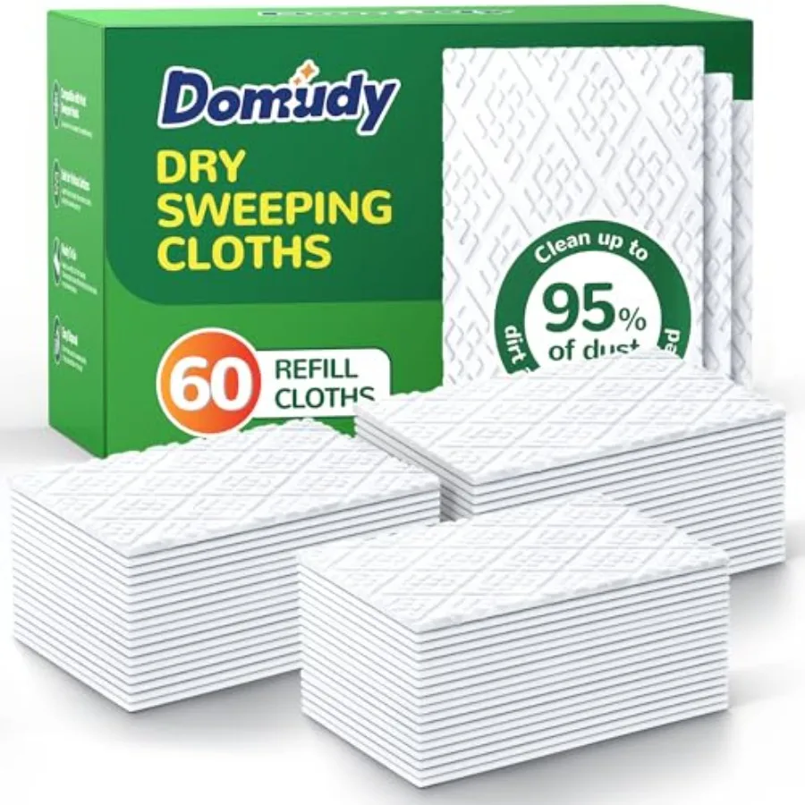 60 Count Dry Sweeping Cloths Refills for Swiffer Sweep + Mop, 4X Clean Power Sweeper Mop Pads to Clean Hair, Dirt, Dust, Dispos
60 Count Dry Sweeping Cloths Refills for Swiffer Sweep + Mop, 4X Clean Power Sweeper Mop Pads to Clean Hair, Dirt, Dust, Dispos