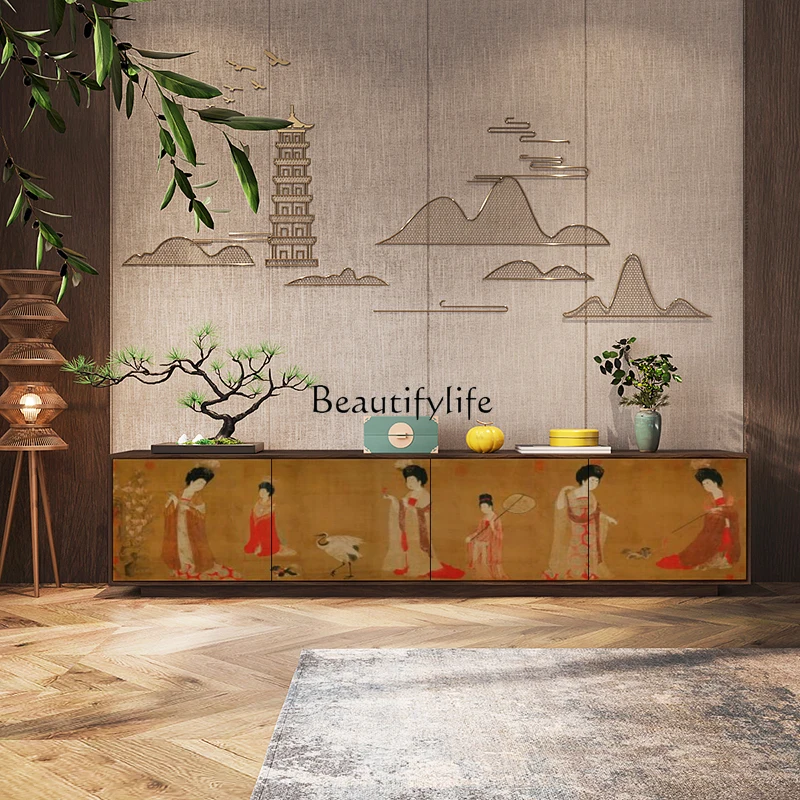 Chinese painting ancient painting living room household solid wood TV cabinet storage storage
Chinese painting ancient painting living room household solid wood TV cabinet storage storage