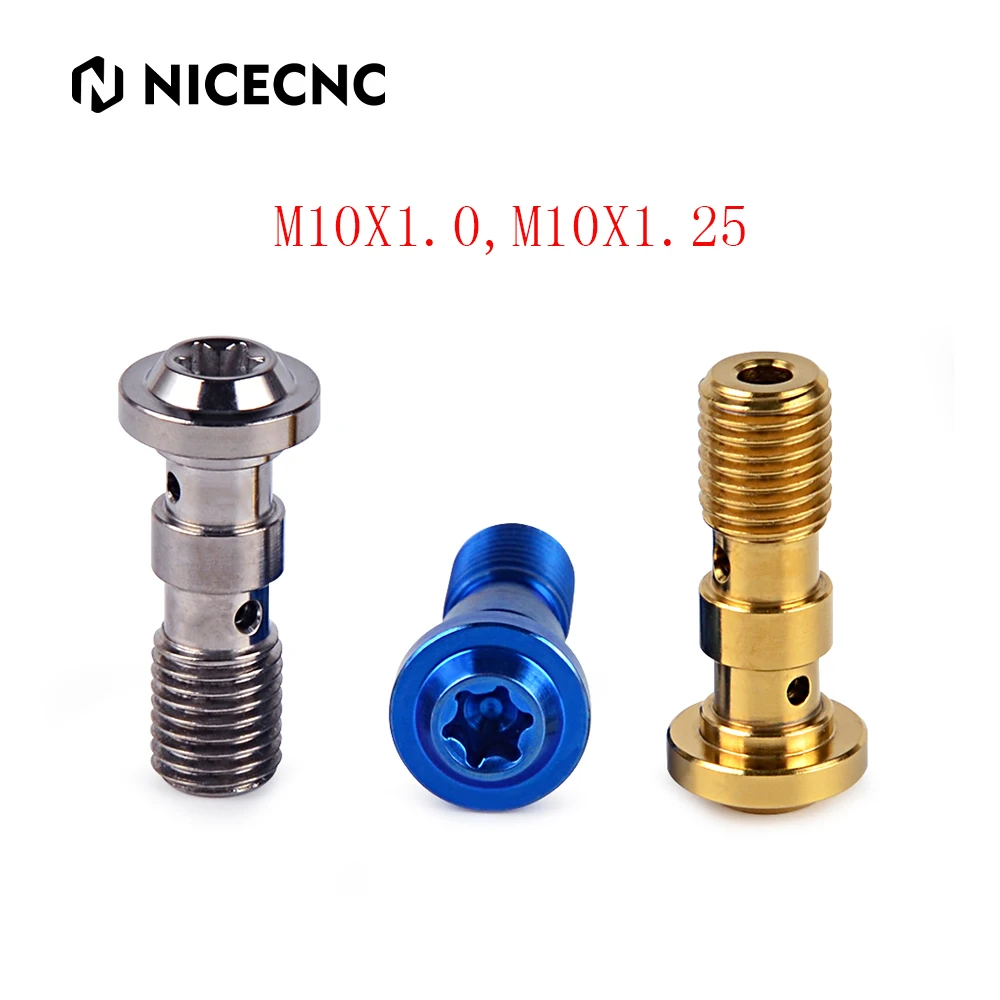 M10X1.0,M10X1.25 Motorcycle Brake Oil Hose Banjo Bolts Universal for Ktm Honda Yamaha Suzuki T40 Flange Head Titanium Alloy
M10X1.0,M10X1.25 Motorcycle Brake Oil Hose Banjo Bolts Universal for Ktm Honda Yamaha Suzuki T40 Flange Head Titanium Alloy