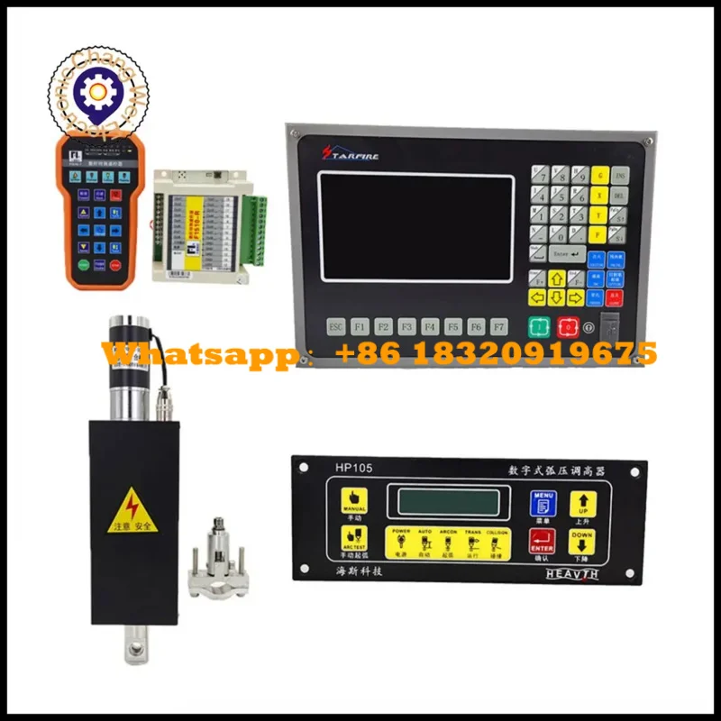 CNC 2axis Plasma controller system kit THC SF-2100C +HP105 flame height controller+JYKB-100-DC24V Lift body+F1510 MPG Cyclmotion
CNC 2axis Plasma controller system kit THC SF-2100C +HP105 flame height controller+JYKB-100-DC24V Lift body+F1510 MPG Cyclmotion
