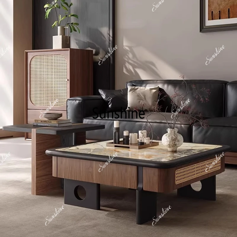French square rock slab coffee table small apartment living room home high-end coffee table
French square rock slab coffee table small apartment living room home high-end coffee table