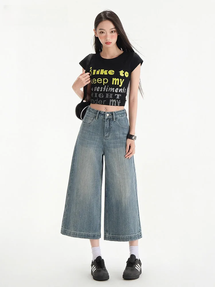 Широкие джинсы с высокой талией, американские джинсовые джинсы, женские свободные брюки, винтажные осенние брюки с завышенной талией, повседневные свободные прямые брюки
Широкие джинсы с высокой талией, американские джинсовые джинсы, женские свободные брюки, винтажные осенние брюки с завышенной талией, повседневные свободные прямые брюки