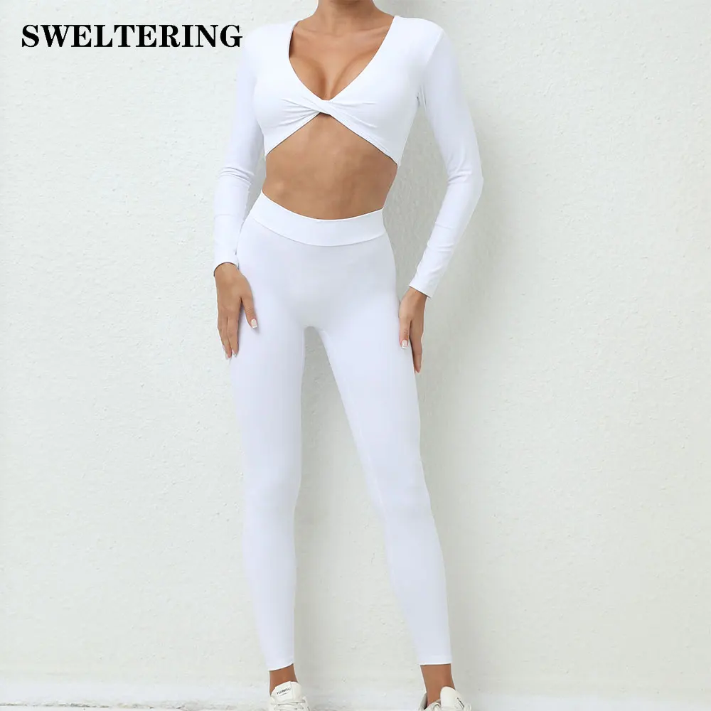 Yoga Set Women Clothes Workout Set 2 Pieces Sportswear Gym Clothing Fitness Long Sleeve Crop Top High Waist Leggings Sports Suit
Yoga Set Women Clothes Workout Set 2 Pieces Sportswear Gym Clothing Fitness Long Sleeve Crop Top High Waist Leggings Sports Suit