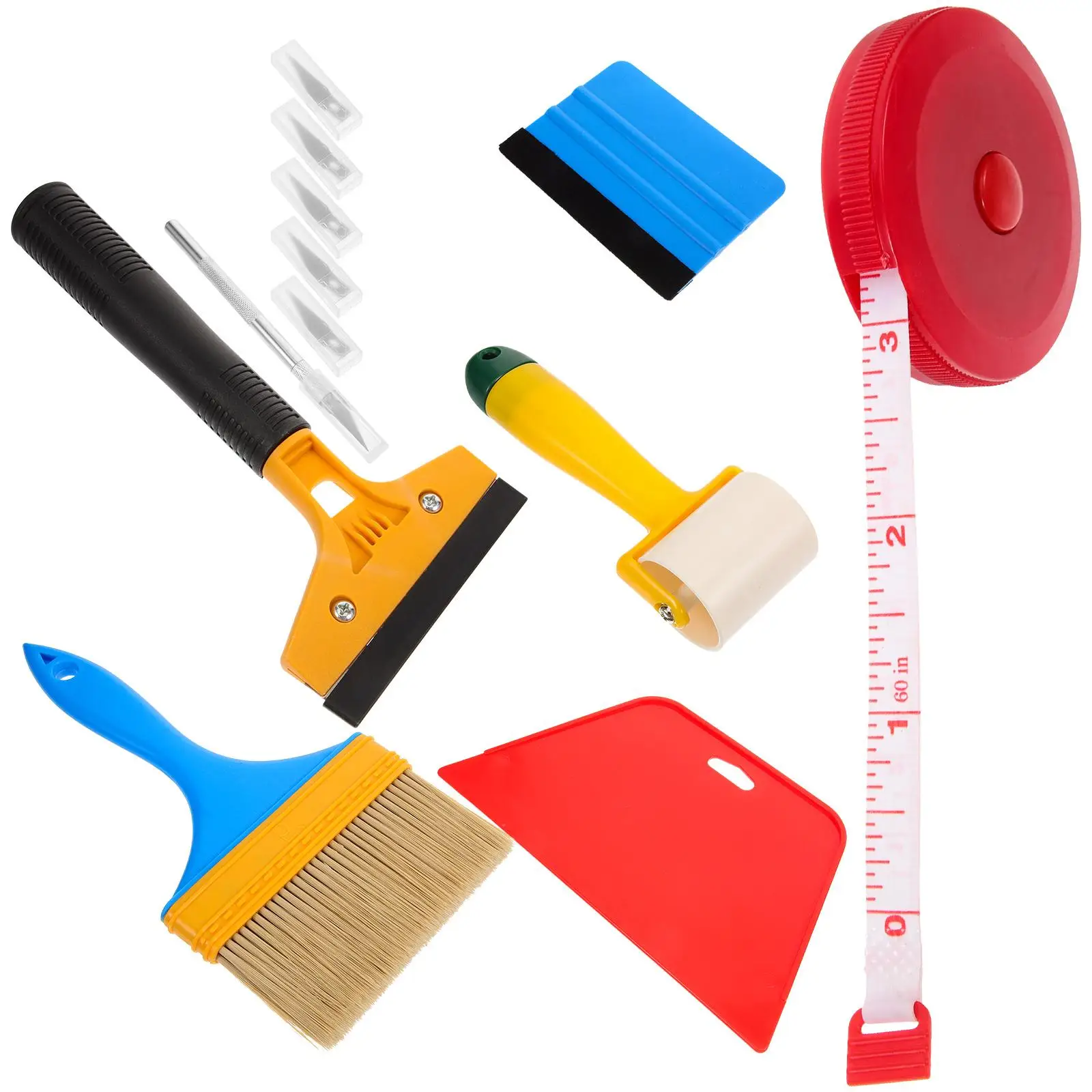 12 Pcs Tools Kit Wallpaper Glue Kit Seam Roller Squeegee Smoother Window Film Application Installation Suite DIY
12 Pcs Tools Kit Wallpaper Glue Kit Seam Roller Squeegee Smoother Window Film Application Installation Suite DIY