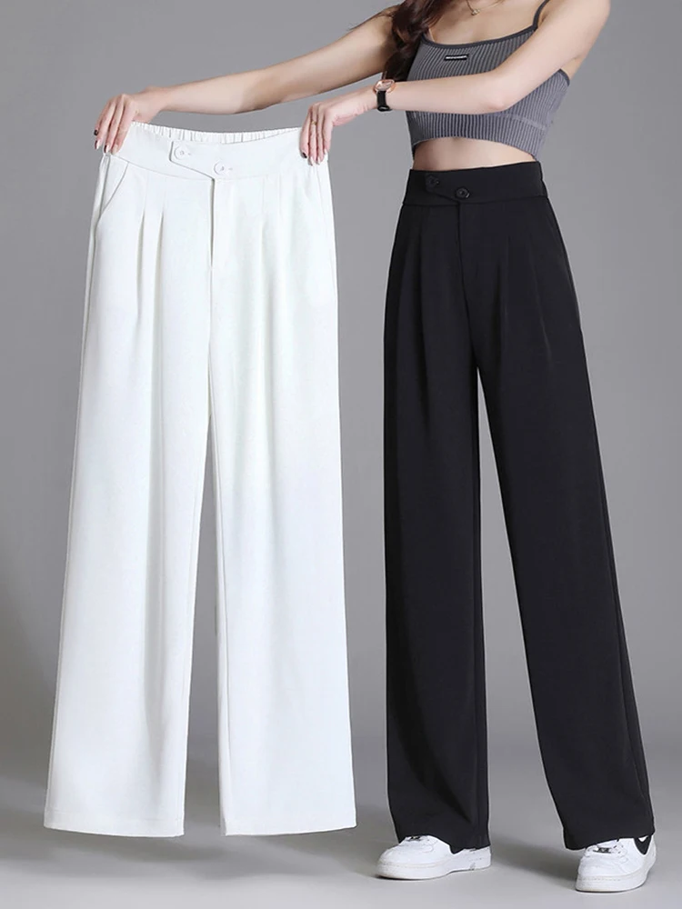 Casual Straight Pants 2024 Spring Summer Women Loose Office Ladies High Waist Fashion Streetwear Female Wide Leg Pants
Casual Straight Pants 2024 Spring Summer Women Loose Office Ladies High Waist Fashion Streetwear Female Wide Leg Pants