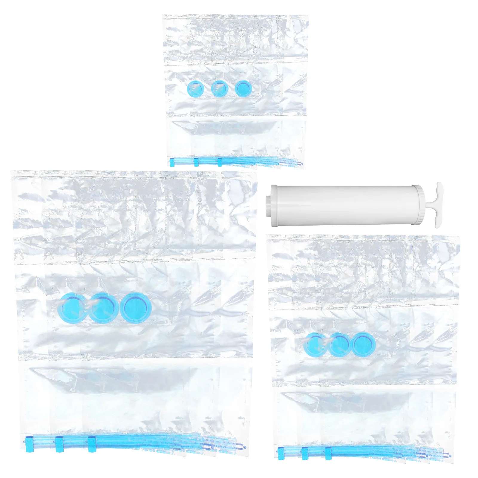 1 Set Vacuum Storage Bag 3 Sizes Thickened Reusable Compression Pouch For Clothes Blankets Sweaters Down Jackets Large Capacity
1 Set Vacuum Storage Bag 3 Sizes Thickened Reusable Compression Pouch For Clothes Blankets Sweaters Down Jackets Large Capacity