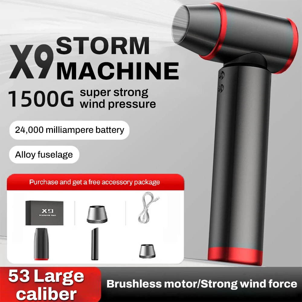 X9 Violent Blower electric turbo fan 580000rpm super powerful jet blower 1500g thrust strong wind blower fan HuraFanX Air Blower
X9 Violent Blower electric turbo fan 580000rpm super powerful jet blower 1500g thrust strong wind blower fan HuraFanX Air Blower