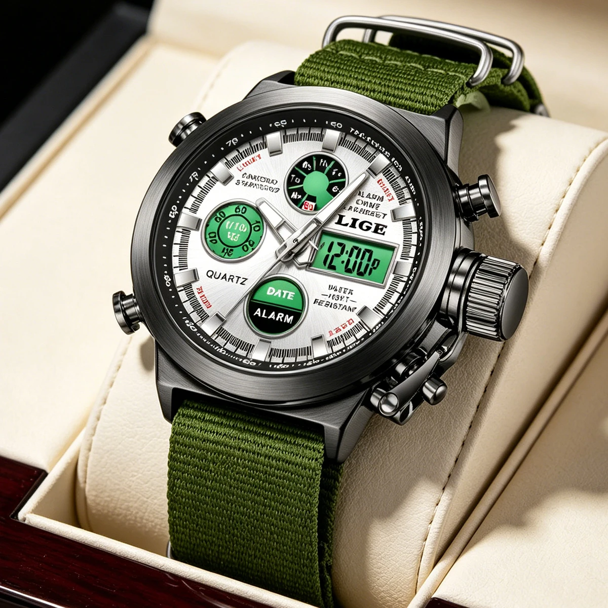 LIGE Men Big Brand Dual Time Designer Watches Fashion Nylon Band Alarm Stopwatch Multi-function Chronograph Watch Relogio Mascul
LIGE Men Big Brand Dual Time Designer Watches Fashion Nylon Band Alarm Stopwatch Multi-function Chronograph Watch Relogio Mascul